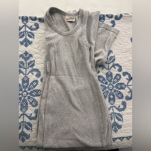 Universal Thread Light Gray Ribbed Knit Maxi Dress